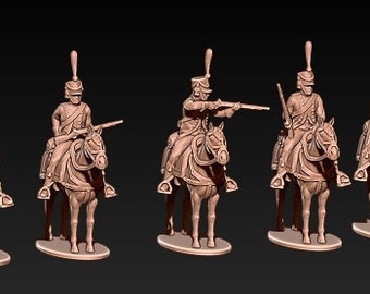 Cacciatori a cavallo napoleonici 1:72 e 28 mm