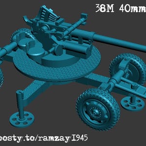 Tweede Wereldoorlog Hongarije 38 M 40 mm Bofors schaal 1:72