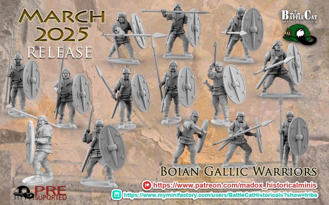 Ancient Boian Gallic Warriors 12 Models 1:72 & 28mm - Etsy
