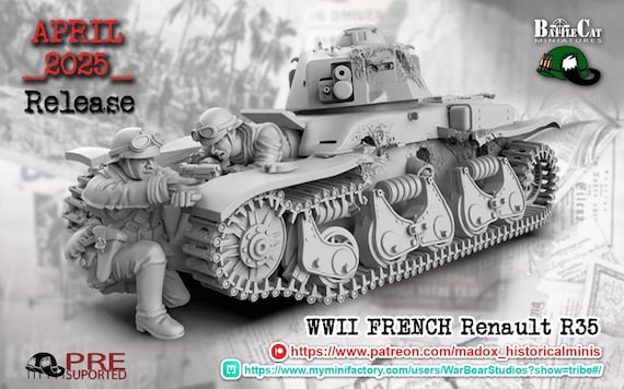 Char Renault R35 Solido 1/50 – Capturé Allemand PWF35 – Russie WW2 – Neuf