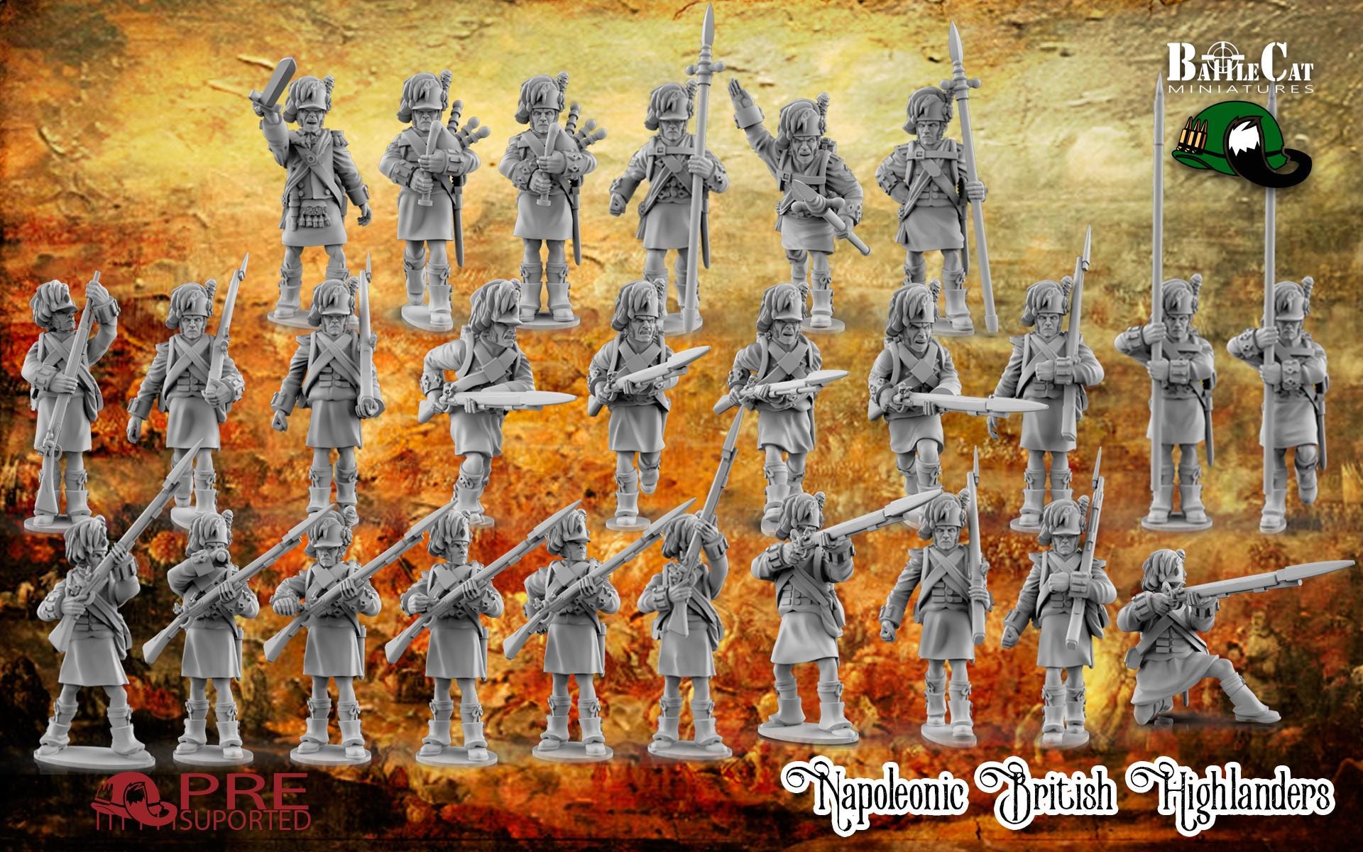 Infanterie Highlander Britannique En 15MM - Figurines Neuves Pour Collectionneurs Ou Jeux De Guerre