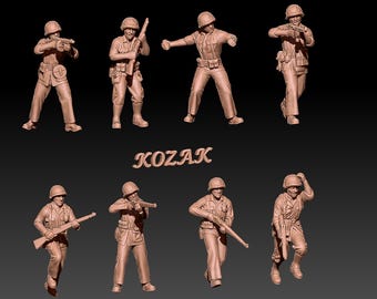 WW2 Amerikaanse mariniers set 1 1:72 en 28 mm