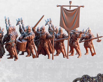 Medievel Reinhardt Infantery with Halberds 1.72 28mm 32mm