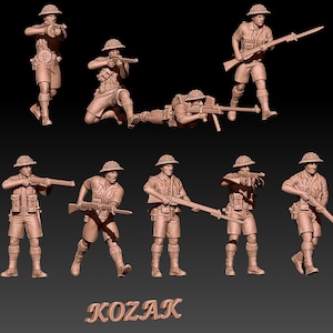 Infanterie britannique WW2 Afrique du Nord set 2 1:72 & 28 mm