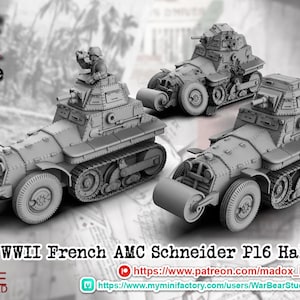 WW2 Französische Schneider Halbkette A,B,C in 1:72 & 28 mm