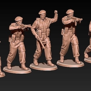 WW2 commandos berets  1:72 & 28mm