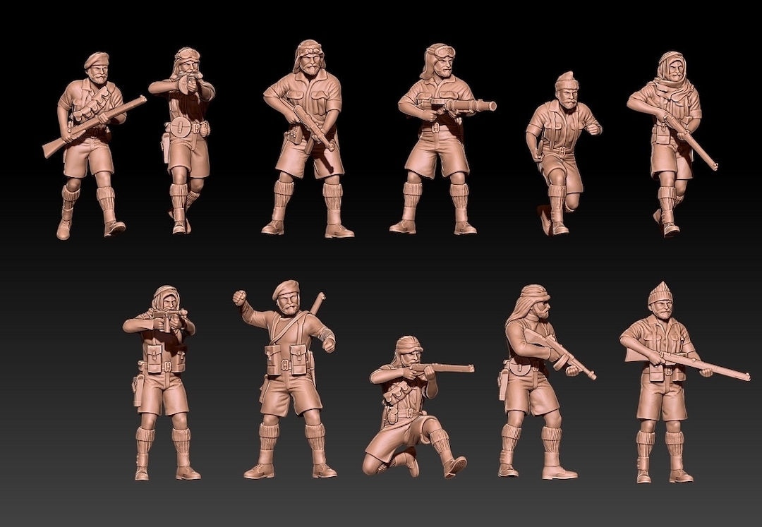 Ww2 British SAS - LRDG Raiders Set 2 1:72 & 28mm - Etsy UK