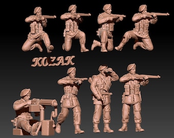 WW2 british paratroopers in berets set 1  1:72 & 28mm