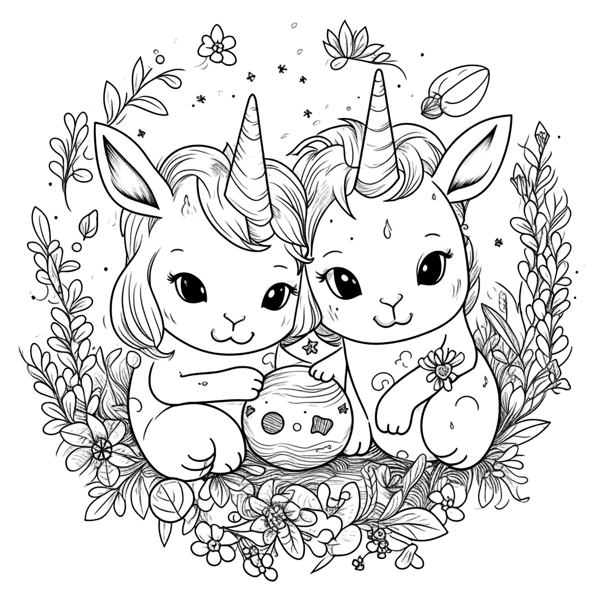 Baby Unicorn Coloring Pages for Kids, Girls &amp; Boys | (printable, PDF ...