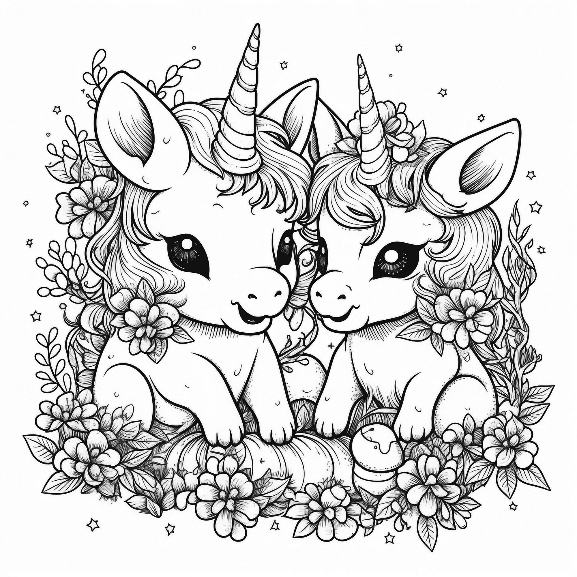 Baby Unicorn Coloring Pages for Kids, Girls & Boys | (printable, PDF ...