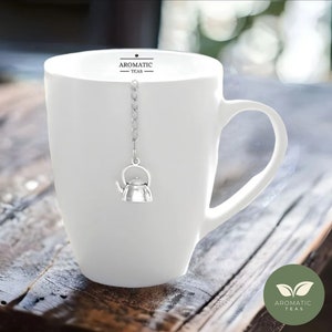 Silver Teapot Tea Infuser Tea Stranier Loose Leaf Tea Tea Gift Book Tea Tea Lovers Gift Gift For Her For Him Mothers Day Gift image 1