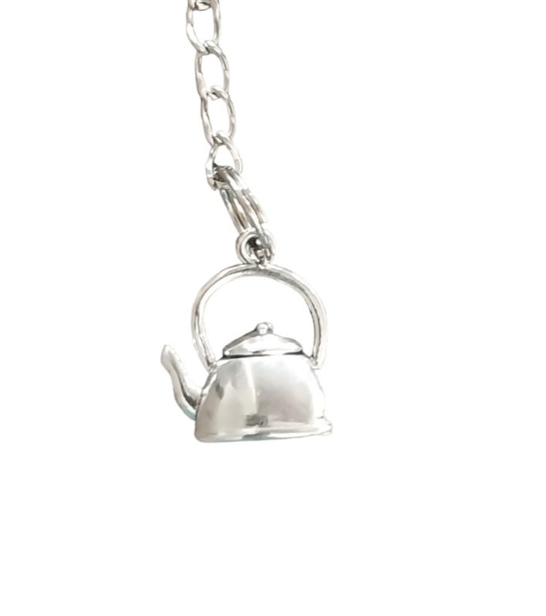 Silver Teapot Tea Infuser Tea Stranier Loose Leaf Tea Tea Gift Book Tea Tea Lovers Gift Gift For Her For Him Mothers Day Gift image 4