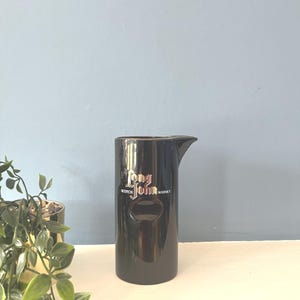 Long John Scotch Whisky Black Water Jug Vintage Mid Century