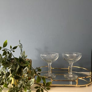 Vintage Champagne Coupe Drinking Glasses