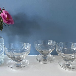 Vintage Glass Dessert Bowls