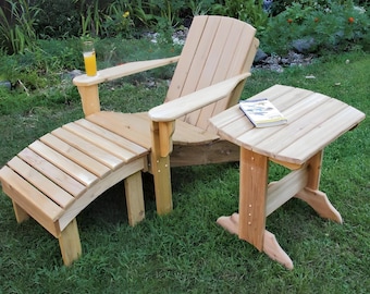 DIY Adirondack Chair, Footrest & Table Plans: Outdoor Furniture Set (PDF Pattern)