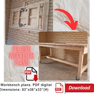 DIY Faltende Werkbank Pläne | Mobile Werkbank Pläne | Platzsparende Werkbank plant