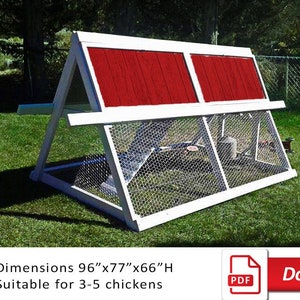A-Frame Chicken Coop DIY.  Easy-to-Follow Plans