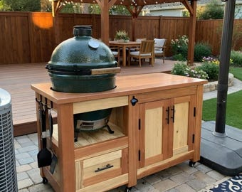 Outdoor Table Plans – Step by Step DIY Grill Station Woodworking Build
