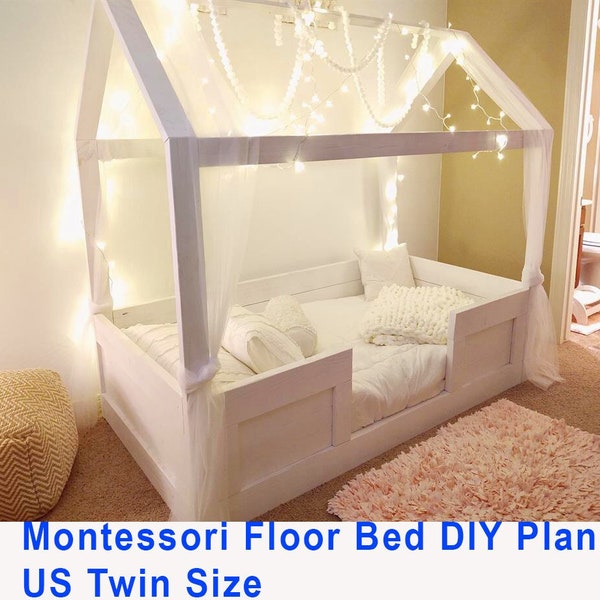 Montessori Floor Bed Plan, Twin Size, PDF, DIY plan
