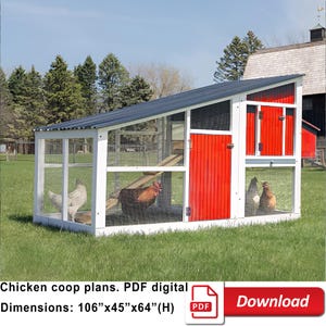 Chicken Coop plans DIY.  Easy-to-Follow Plans. Build a Safe Coop for Your Chickens