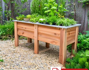 Raised Garden Bed PDF Plans: 8x3 Large Planter Box (Digital Download)