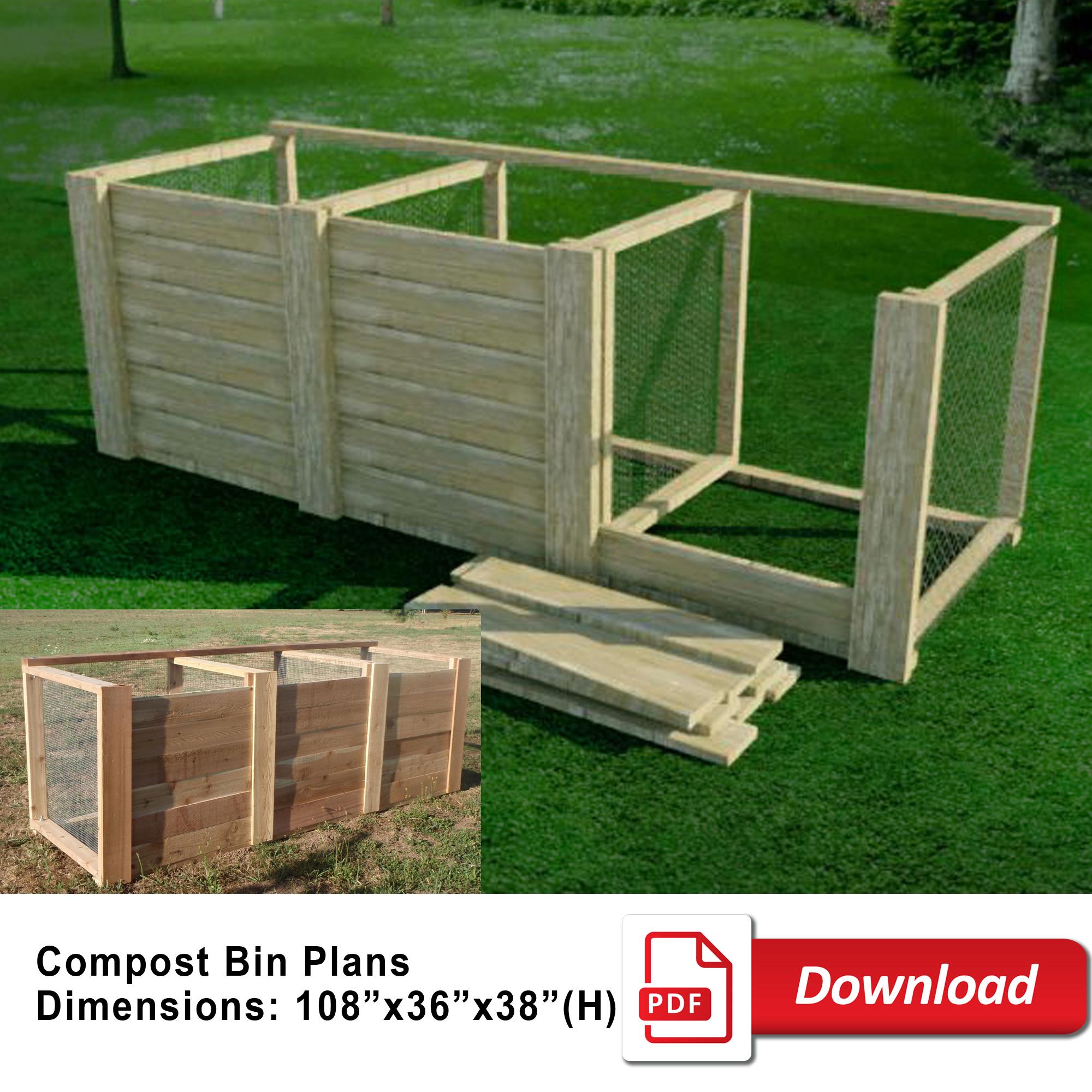 Compost Bin Plans.  Create Your Own Compost Bin with Step-by-Step Guide