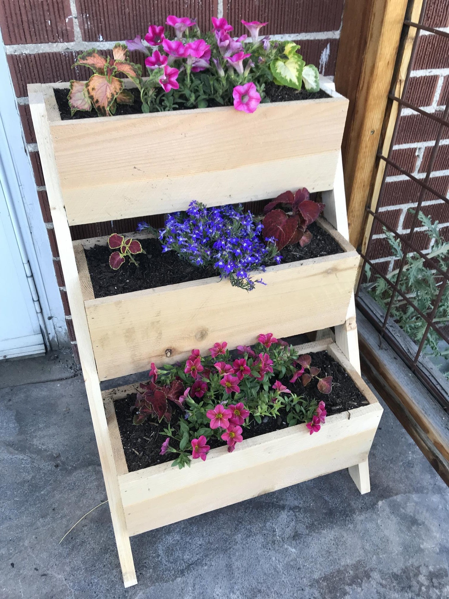 3 Tier Raised Planter Box DIY Plans: Vertical Garden (PDF) - Etsy