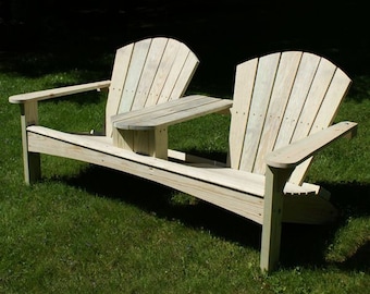 Planos sencillos de bricolaje con doble Adirondack