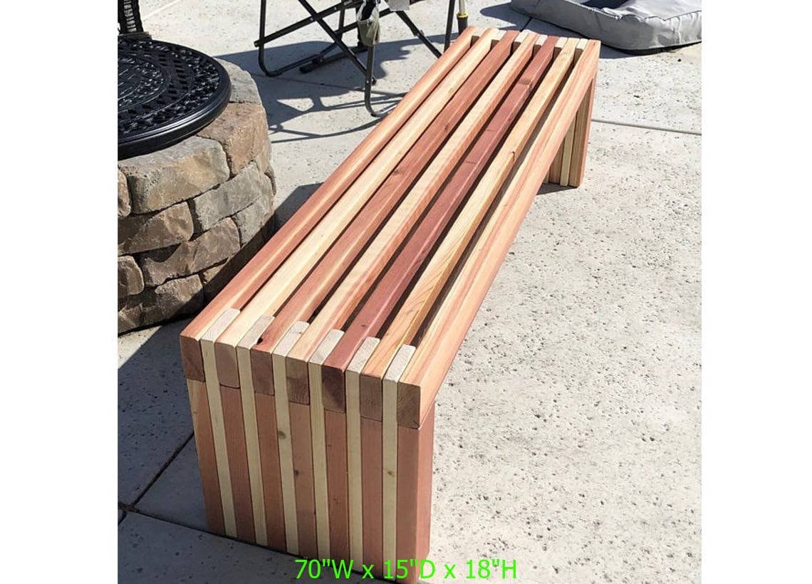 Outdoor slat bench sale