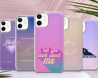 Taylor Case Lyrics Cover for iPhone 14, 13 12 11 Pro, XR, Samsung A13, S22, S21 FE, A40, A72, A52, Pixel 6a