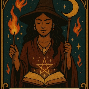 The Witch Tarot Art - Digital Print