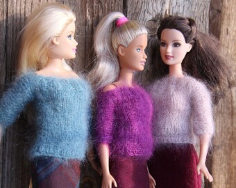 Set de ropa Barbie: suéter de seda mohair y una falda