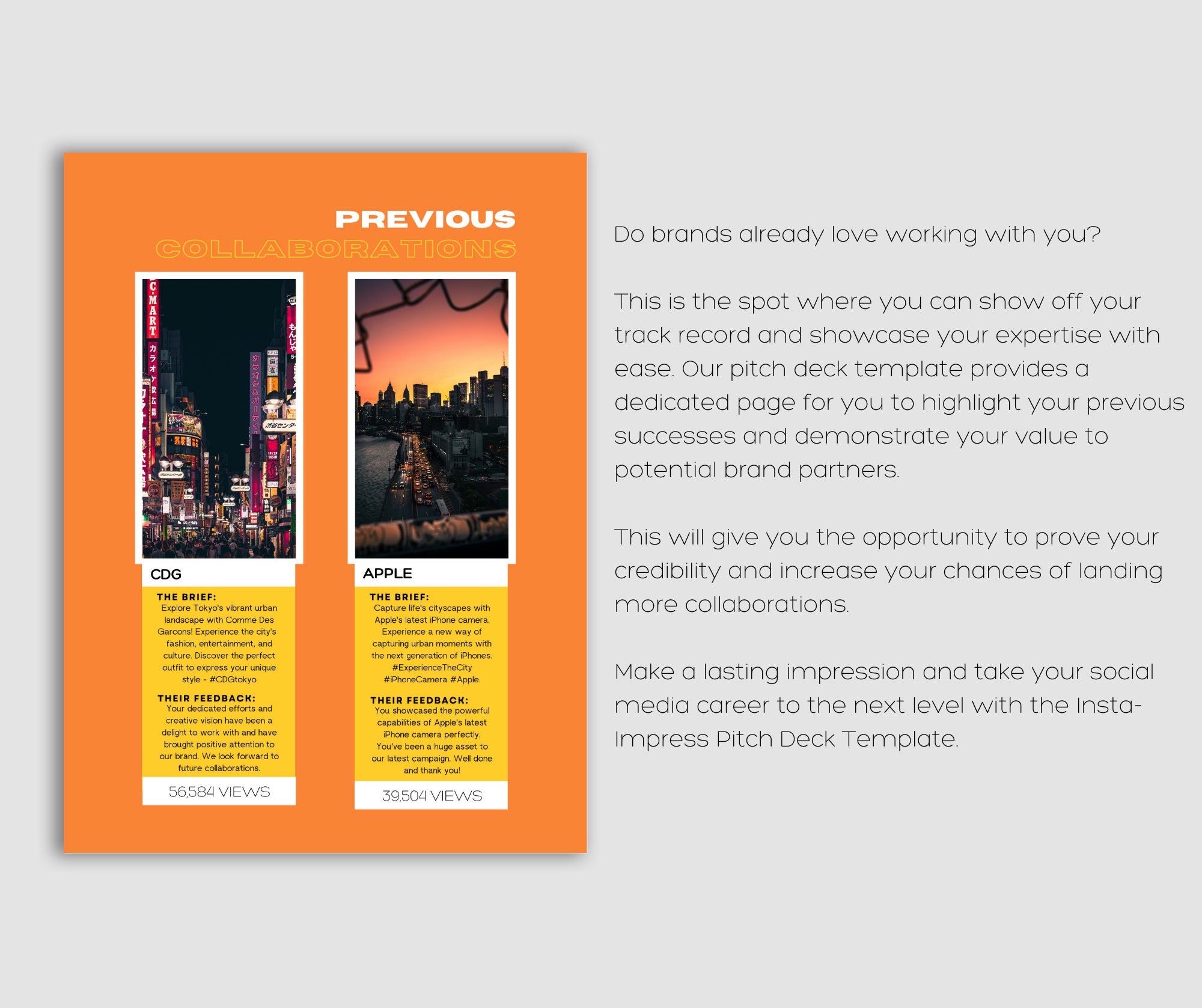 Influencer Pitch Deck Canva Template: Brand Collaboration Media Kit - Etsy