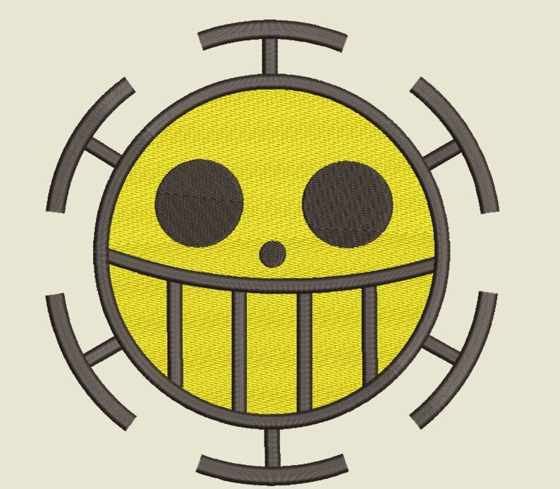 One Piece Embroidery File Embroidery Trafalgar Law Etsy
