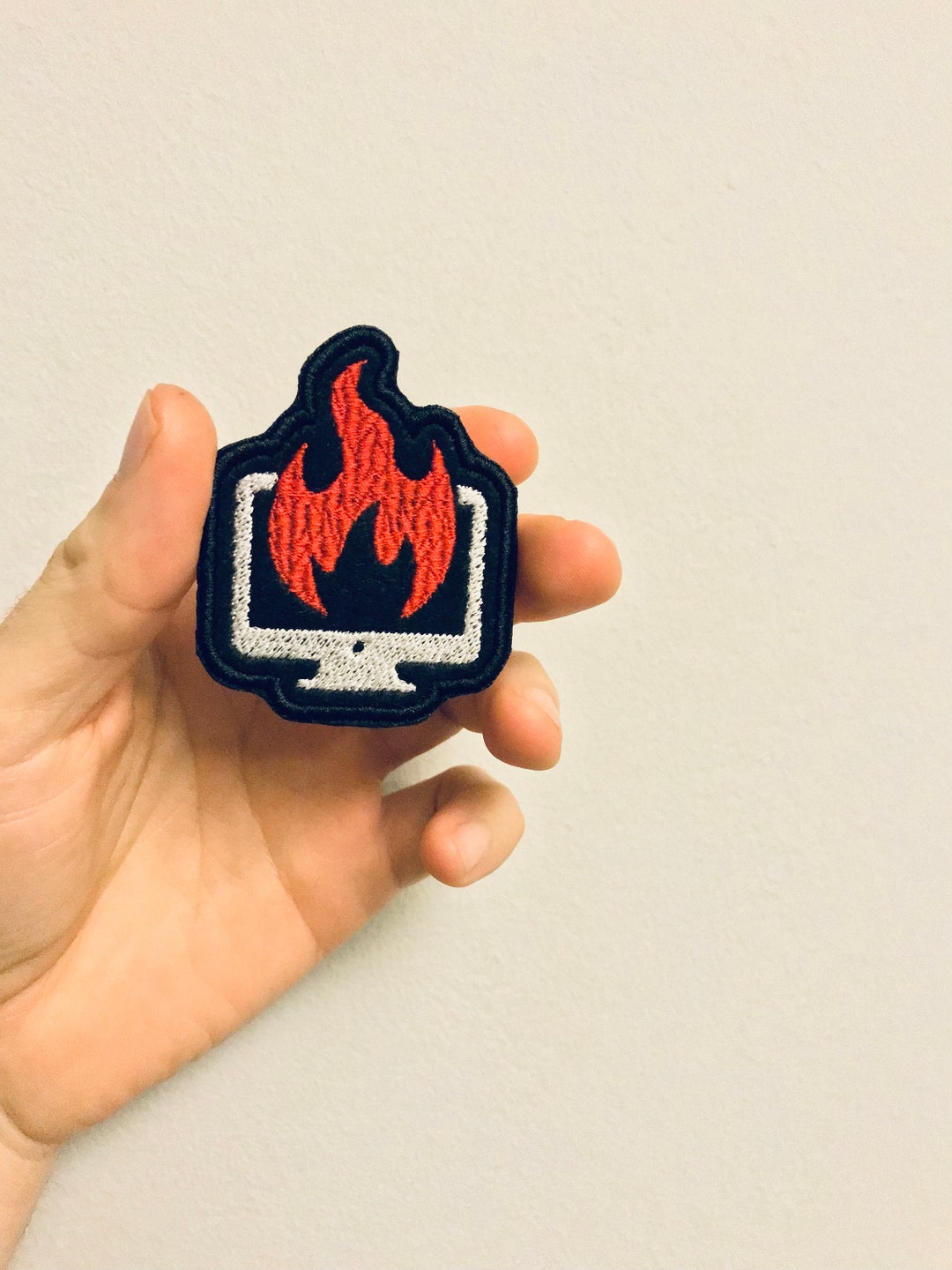 PC on Fire Patch Retro Pc Gaming 90s Hate Pc Rage Computer Electronics ...