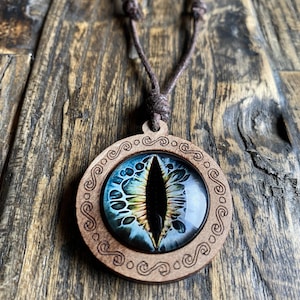 Dragon eye jewelry, dragon necklace pendant with dragon eye, jewelry for dragon lovers, necklace for cat fans, beautiful natural jewelry