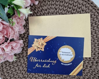 Personalized Baby Announcement Scratch Card: Pregnancy Reveal