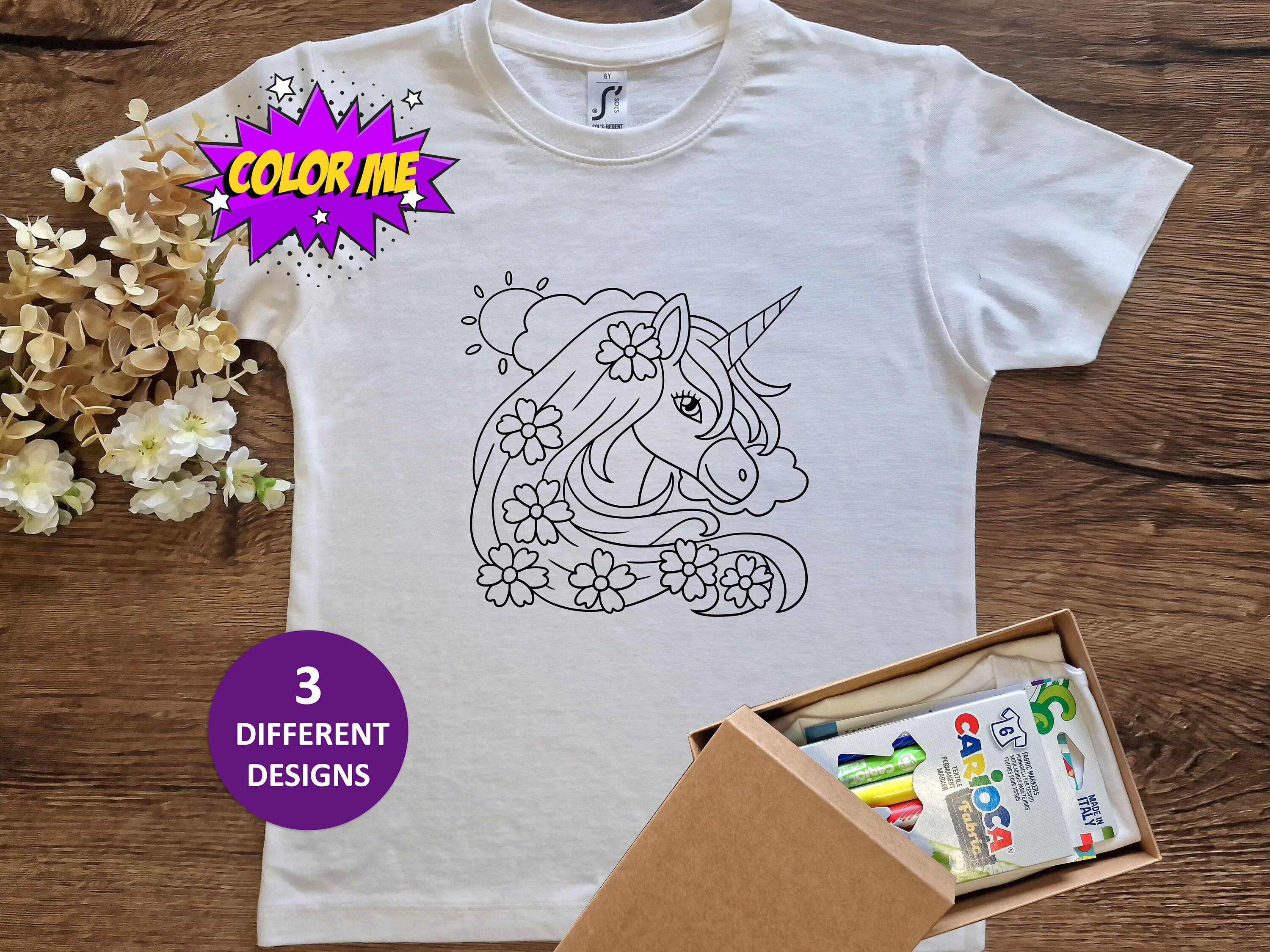 Kids coloring shirts Etsy Italia