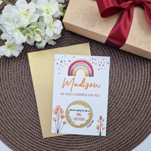 à gratter personnalisée Baby Reveal | Faire-part de grossesse révélateur de Zazzle.be Liste d'envies Vous avez des idées ? Future grande soeur