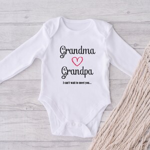 Großeltern Ankündigung Baby Body, Entzückende Anpassbare Baby Weste für Schwangerschaft Reveal, Perfektes Geschenk für Zukünftige Großeltern