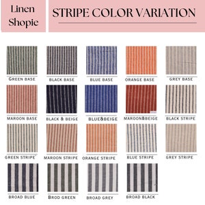 19 Colors Stripe Curtain - Custom Size Linen Gauze window door drapery Bedroom & Living Room