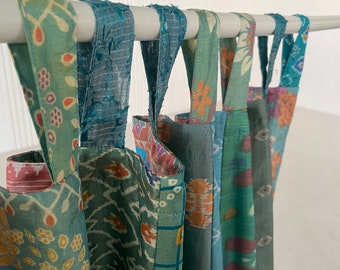 Indian Recycled Silk Sari Curtain 84"x42" Each Panel Old Silk Sari Multicolor Boho Door Window Shower Living room Curtains