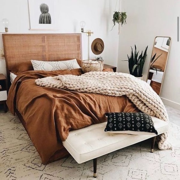 Duvet Cover Twin Terracotta Etsy