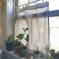 Linen Gauze Stripe Cafe Curtains, Custom Size Color Short Striped Gauze Curtains, Kitchen Curtains, ONE PANEL Bathroom Shower Valance product logo