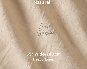 Natural Linen Fabric by the Yard, Soft Organic Linen Fabric by the Yard, Natural linen fabrics by the yard, Pure linen fabric