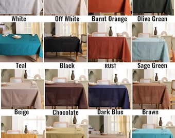 16 Color tablecloth, Bohemian Custom Cotton Tablecloth. Rustic Table cover, Table Cotton, Rectangle Square Round tablecloth Decor