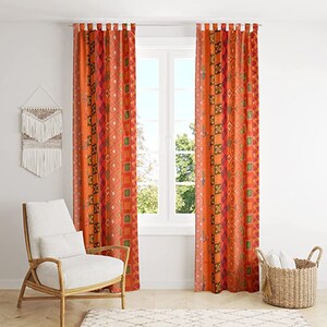 Next Day Dispatch 2 Panel Patchwork Indian Old Silk Sari Fabric Curtain ...