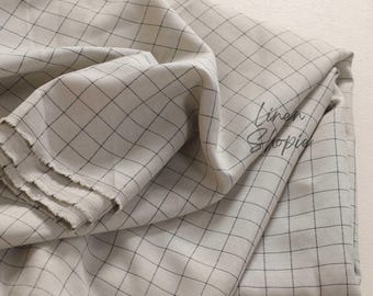 Linen Cotton Gingham Fabric by the yard 6 colors made in India Yarn Dyed Wide Cotton Check Fabric Home Textiles Fabric 160cm 53"wide