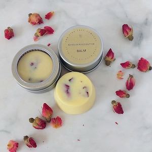 ROSE Solid Foot Moisturiser for Dry Feet, Pamper Gift For Her, Natural Luxury Foot Lotion Bar,  Soothing Foot Cream, Shea Butter Heel Balm